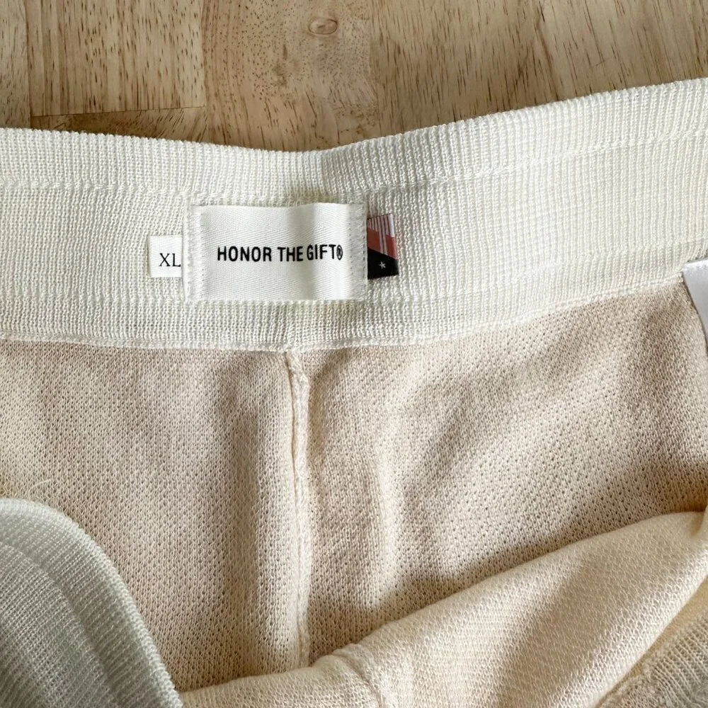 NWT Honor The Gift Bone Jungle Shorts XL‎ Buttery Soft Terry Cream